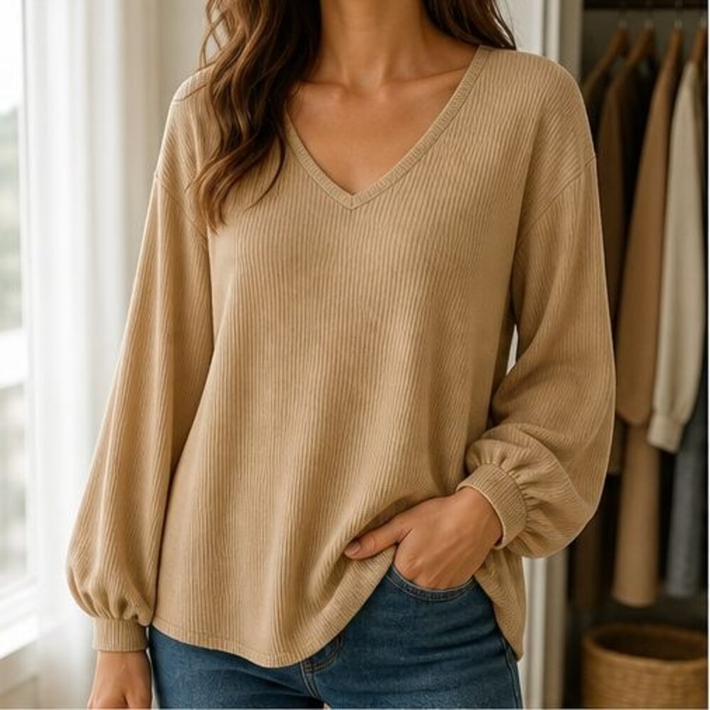 Rust Tunic Blouse - Picture 2 of 6